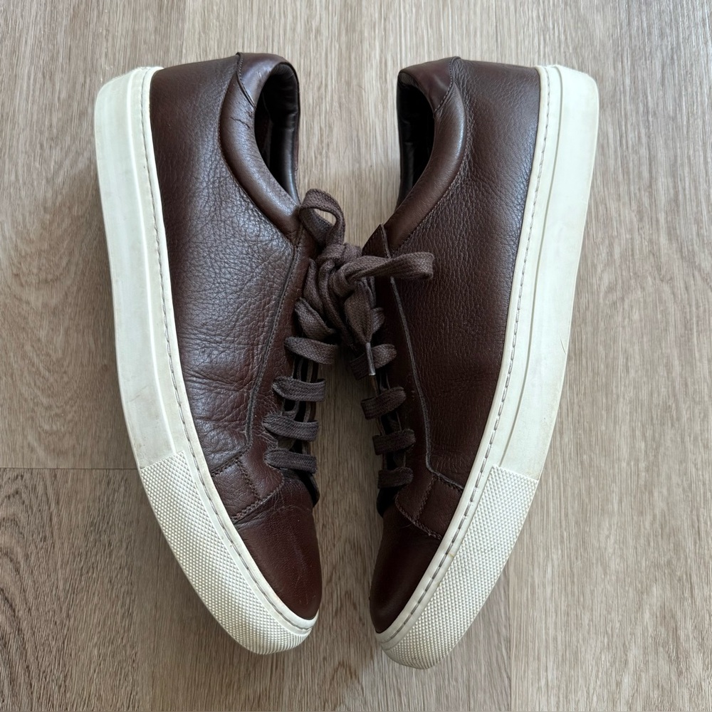 To Boot New York Sierra Sneakers Men’s Size 8.5 Brown Leather Made In Italy